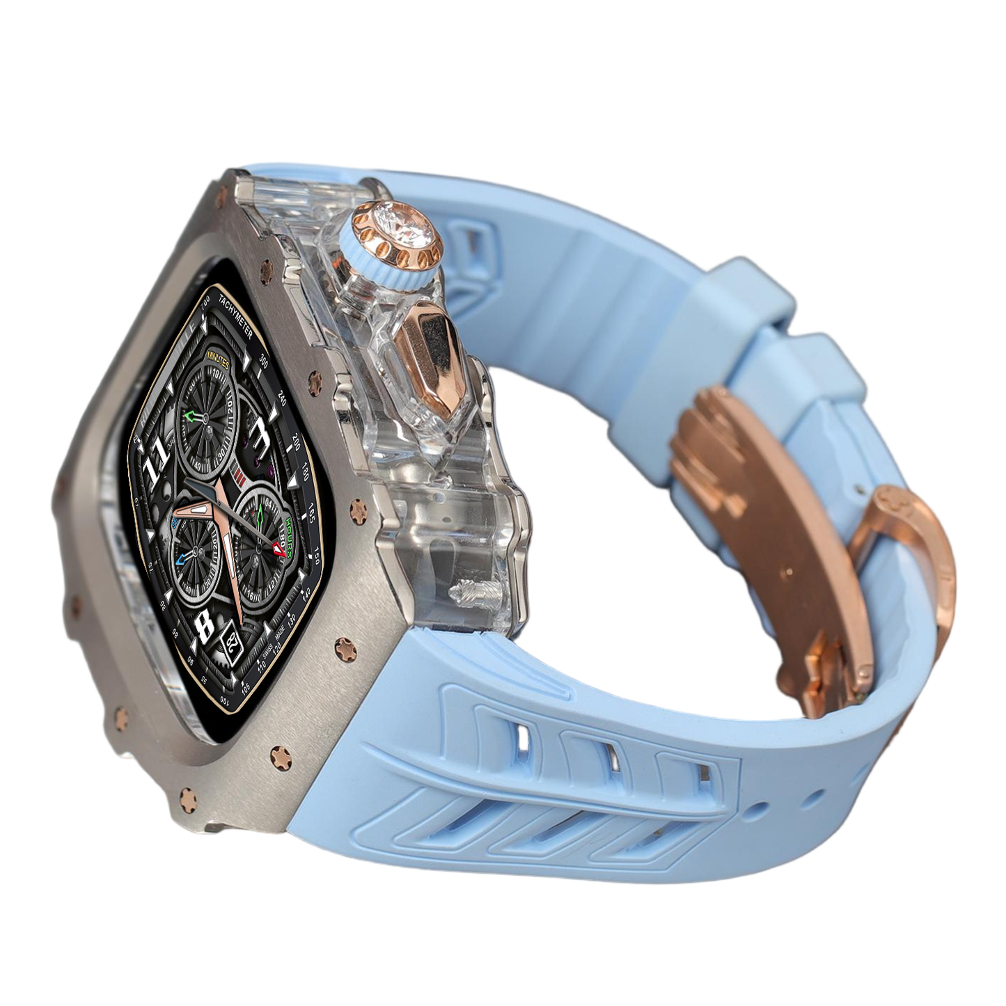 钛金属 Apple Watch 表壳 (44/45 毫米) – 拉丝金属版