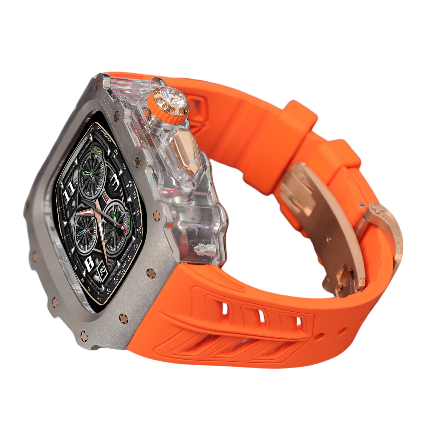 钛金属 Apple Watch 表壳 (44/45 毫米) – 拉丝金属版