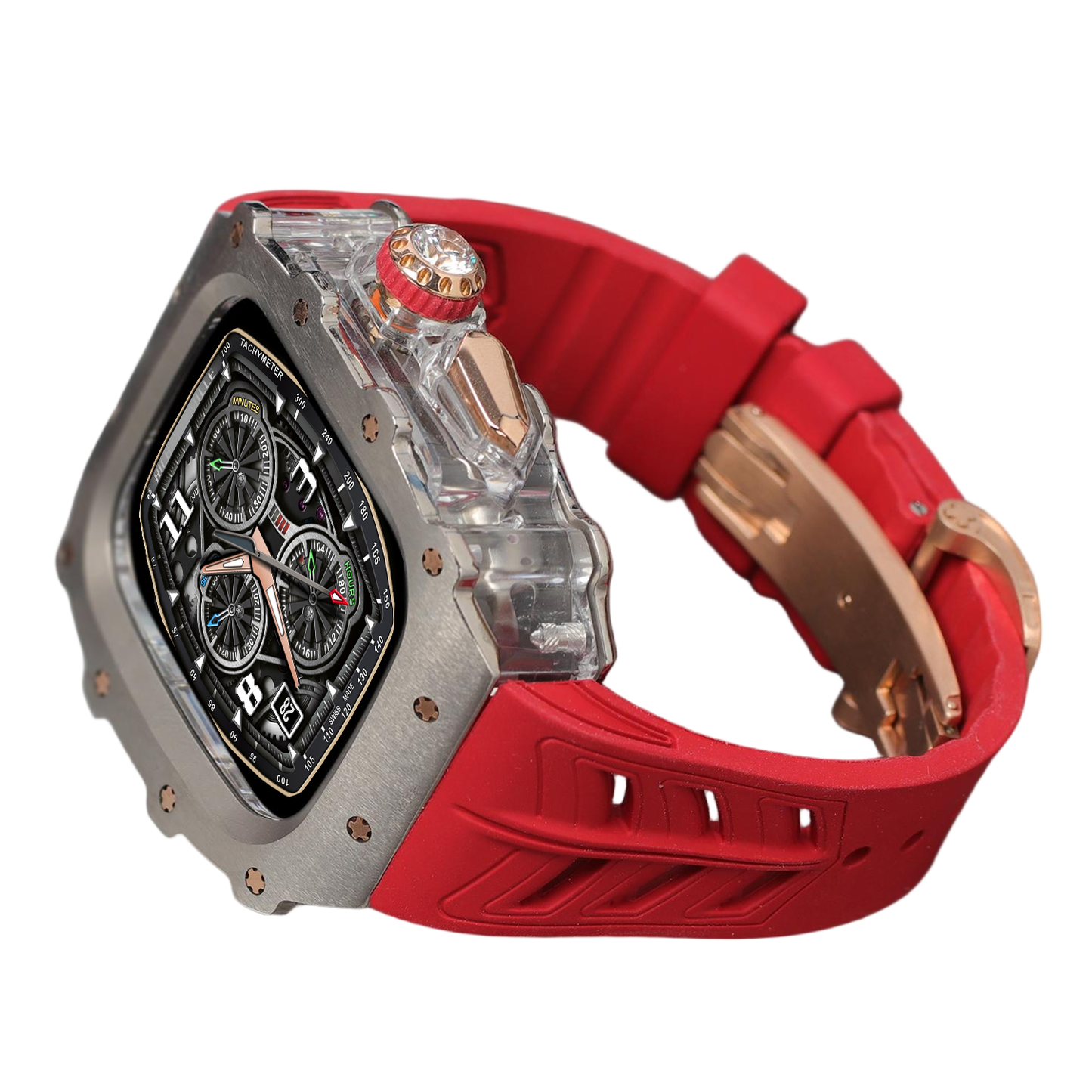 钛金属 Apple Watch 表壳 (44/45 毫米) – 拉丝金属版